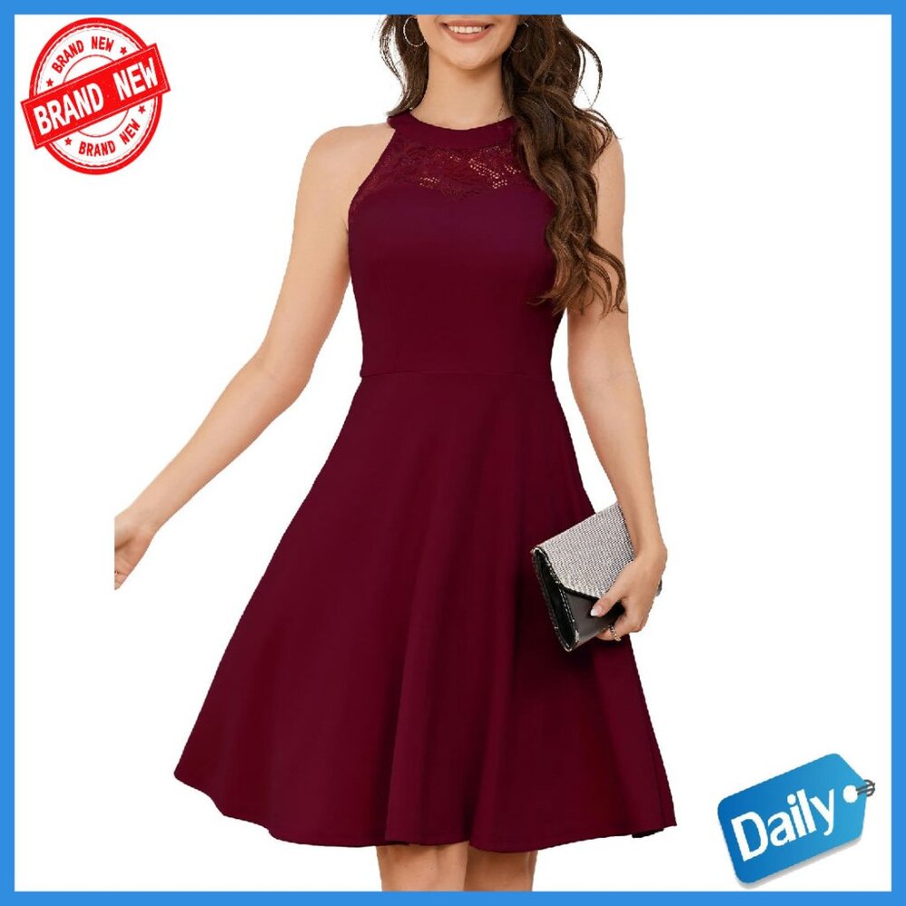 Formal Halter Cocktail Dress Nylon Elastane Wedding Party Prom